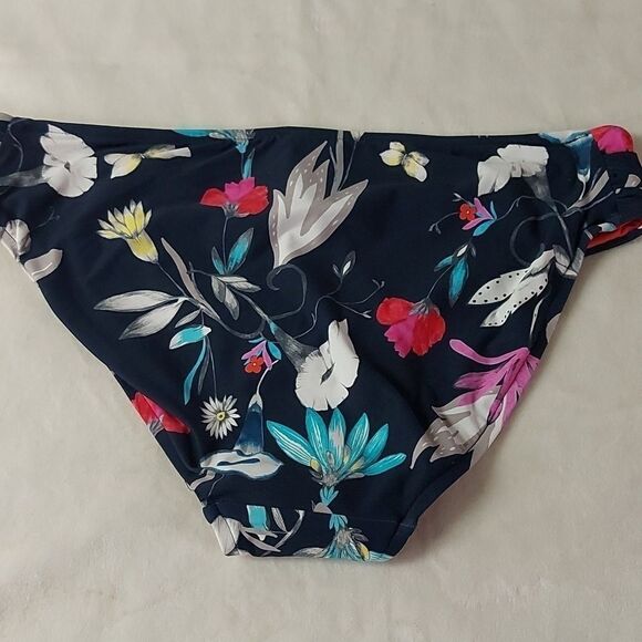 Seafolly Floral Bikini Bottom - Navy and Red - Picture 2 of 7